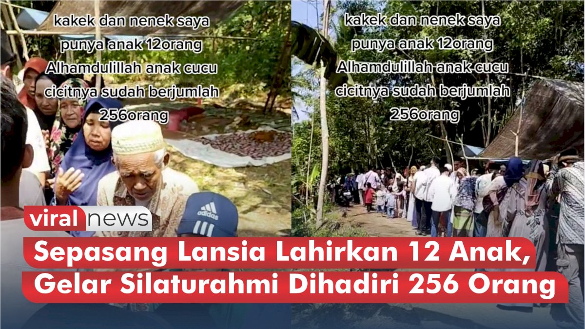 VIDEO: Sepasang Lansia Lahirkan 12 Anak, Gelar Silaturahmi Dihadiri 256 Orang