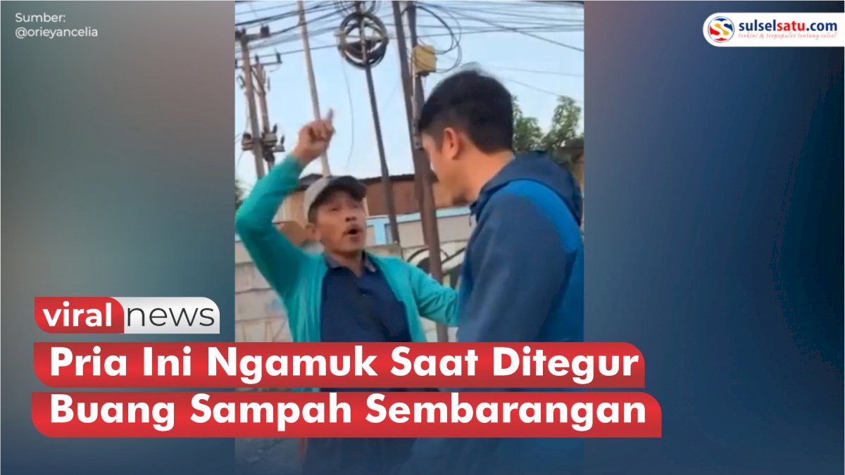 VIDEO: Pria Ini Ngamuk Saat Ditegur Buang Sampah Sembarangan