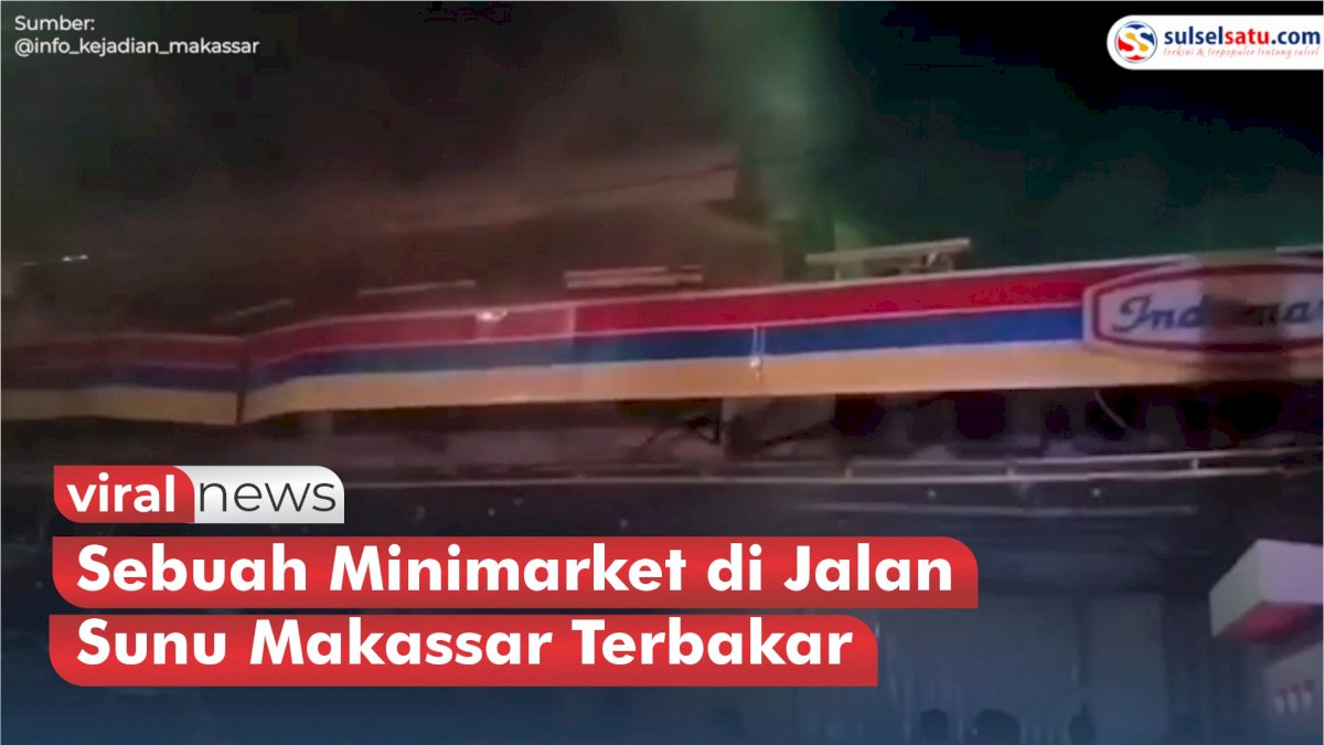 VIDEO: Sebuah Minimarket di Jalan Sunu Makassar Terbakar