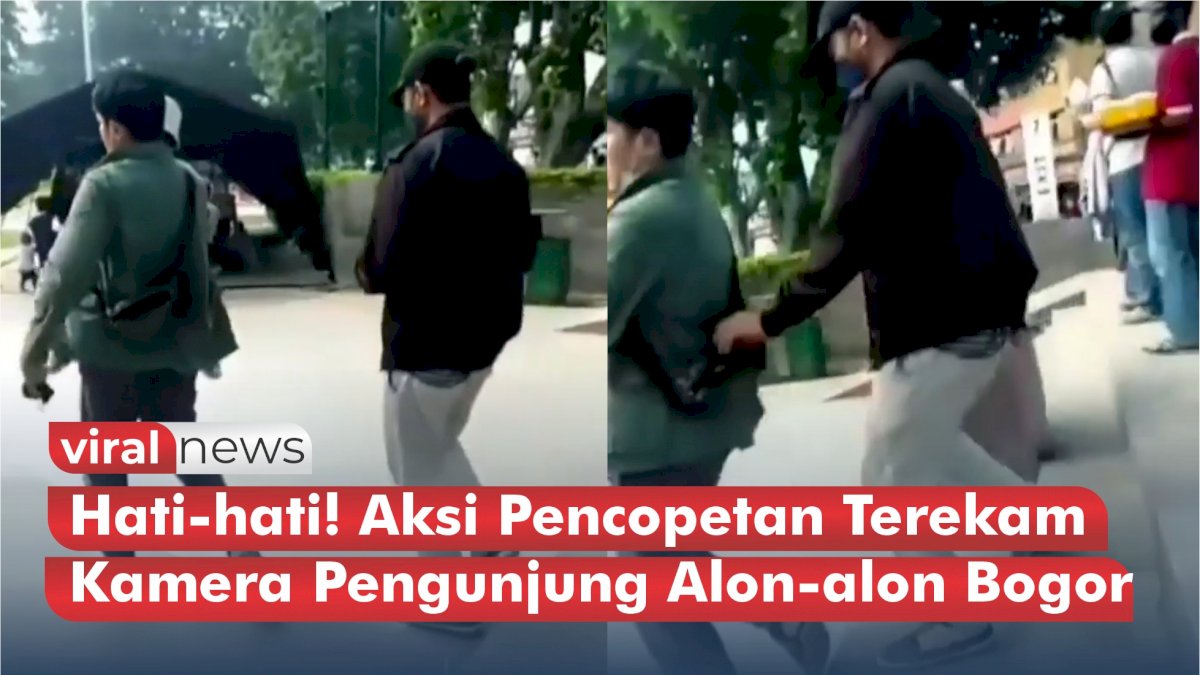 VIDEO: Hati-hati! Aksi Pencopetan Terekam Kamera Pengunjung Alon-alon Bogor