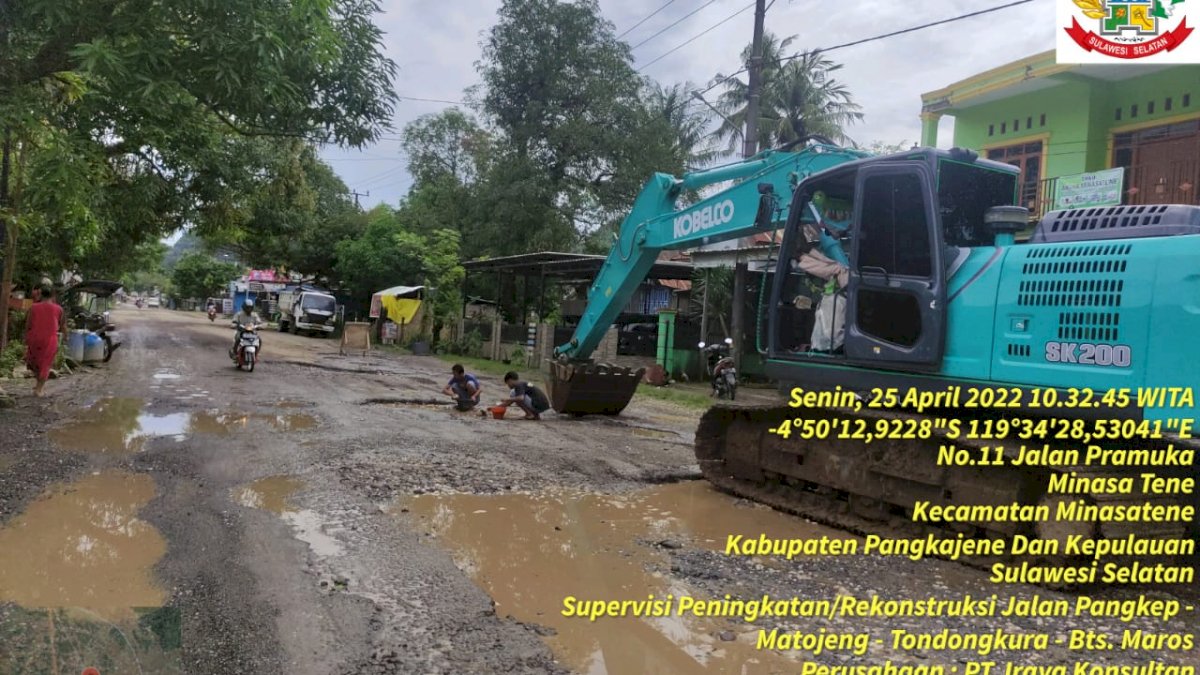 Ruas Minasatene Pangkep Mulai Dikerjakan