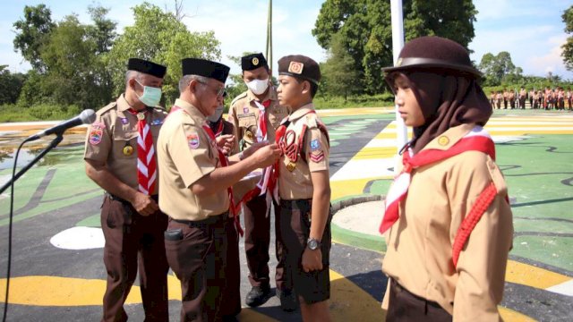 Pembukaan seleksi pramuka Jambore Nasional XI di Bumi Perkemahan HM Yasin Limpo Cadika (Pemkab Gowa) 