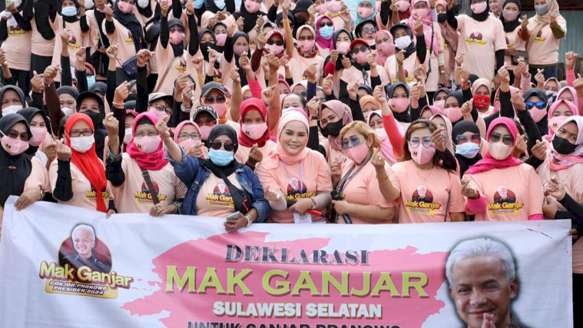 Emak-emak di Sulsel Dukung Ganjar Presiden 2024, Disebut Sosok Nasionalis