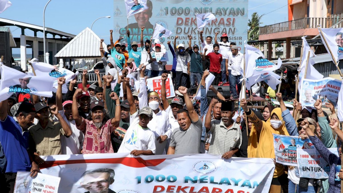 Ribuan Nelayan di Sulsel Satukan Suara Dukung Ganjar Pranowo Maju Presiden 2024