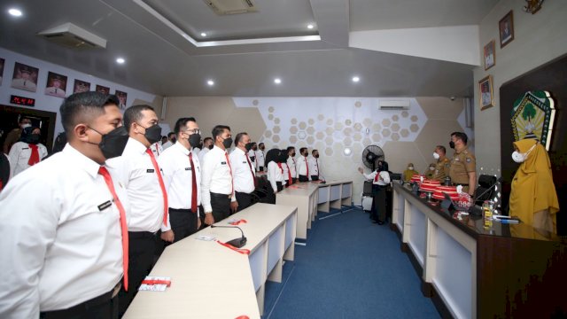 40 ASN Gowa yang ikut Pelatihan Kepemimpinan Pengawas (PKP) Angkatan VIII di Baruga Karaeng Pattingalloang, Kantor Bupati Gowa, Senin 23 Mei 2022 (Pemkab Gowa)