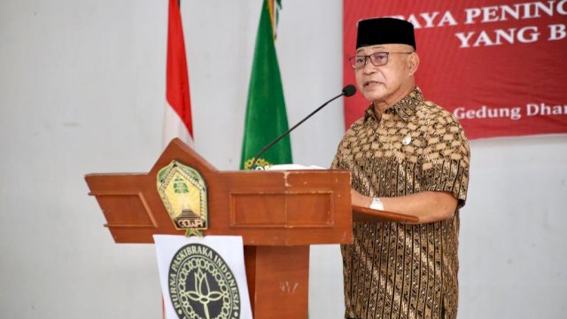Wakil Bupati Gowa, H Abd Rauf Malaganni membuka Musyawarah Kabupaten (Muskab) Purna Paskibraka Indonesia (PPI) Kabupaten Gowa, di Gedung Dharma Wanita Sungguminasa (dok. Pemkab Gowa)