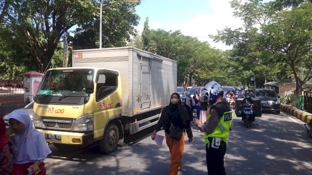Suasana Kemacetan terjadi di Jalan Lanto dg Pasewang, Jeneponto (Dedi)