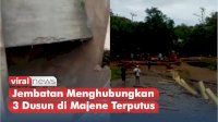 VIDEO: Dilanda Hujan Deras, Jembatan Menghubungkan 3 Dusun di Majene Terputus