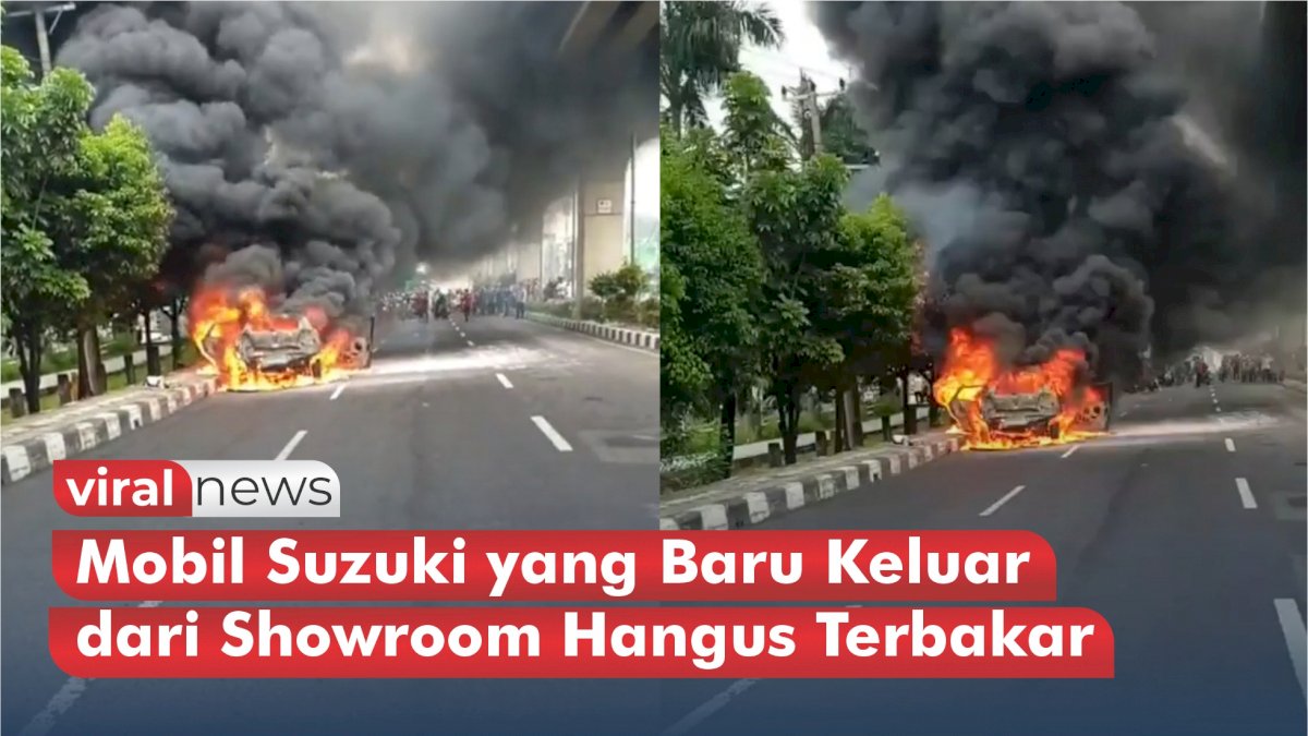 VIDEO: Mobil Suzuki yang Baru Keluar dari Showroom Hangus Terbakar
