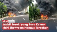 VIDEO: Mobil Suzuki yang Baru Keluar dari Showroom Hangus Terbakar