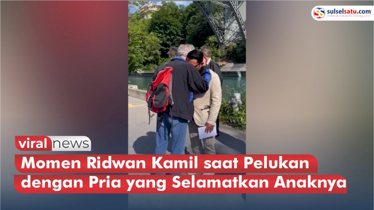 VIDEO: Momen Ridwan Kamil saat Pelukan dengan Pria yang Selamatkan Anaknya