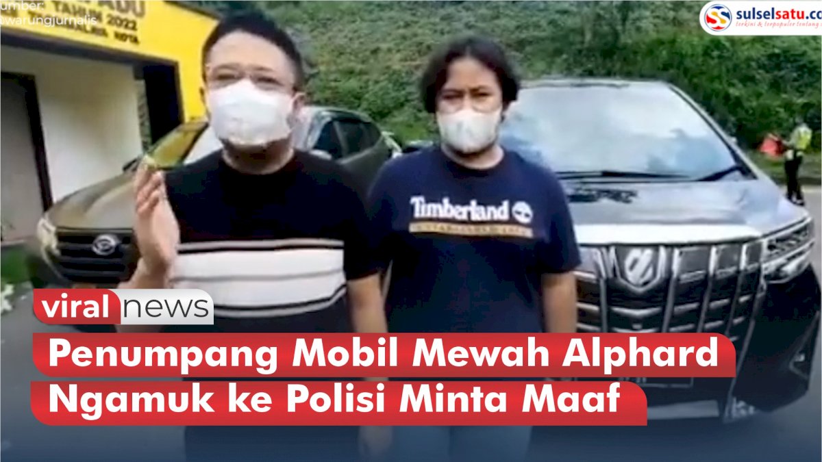 VIDEO: Penumpang Mobil Mewah Alphard Ngamuk ke Polisi Minta Maaf