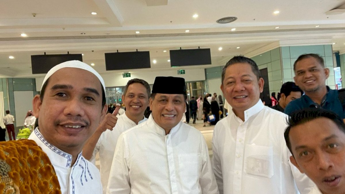 Rusdi Masse dan Nurdin Halid Bahas Masa Depan Sulsel di Mekkah