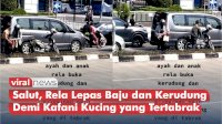 VIDEO: Salut, Rela Lepas Baju dan Kerudung Demi Kafani Kucing yang Tertabrak