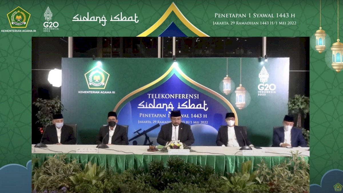Pemerintah Tetapkan 1 Syawal 1443H Jatuh Pada Senin 2 Mei 2022