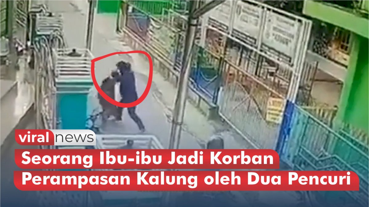 VIDEO: Pura-pura Tanya Alamat, Seorang Ibu-ibu Jadi Korban Perampasan Kalung oleh Dua Pencuri