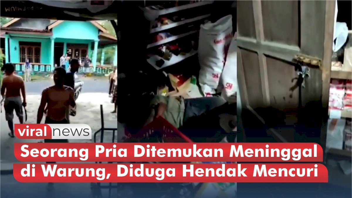 VIDEO: Seorang Pria Ditemukan Meninggal di Warung, Diduga Hendak Mencuri