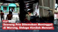 VIDEO: Seorang Pria Ditemukan Meninggal di Warung, Diduga Hendak Mencuri