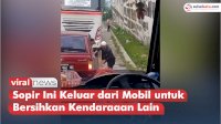 VIDEO: Terjebak Macet, Sopir Ini Malah Keluar dari Mobil untuk Bersihkan Kendaraaan Lain