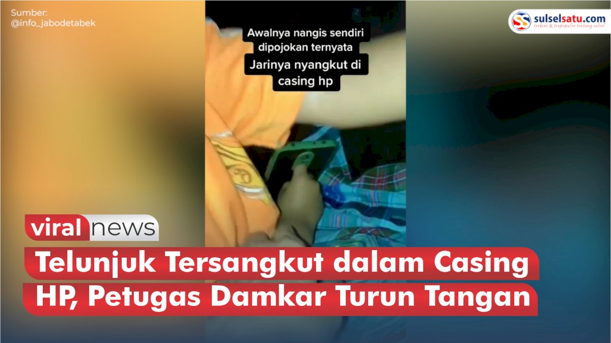 VIDEO: Telunjuk Bocil Tersangkut dalam Casing HP, Petugas Damkar Turun Tangan