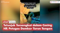 VIDEO: Telunjuk Bocil Tersangkut dalam Casing HP, Petugas Damkar Turun Tangan