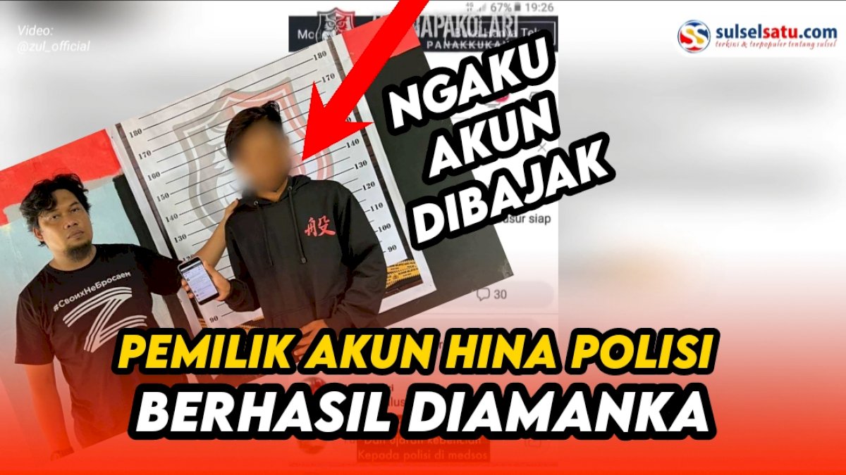 VIDEO: Pemilik Akun yang Hina Polisi di Makassar Berhasil Diamankan, Pelaku Ngaku Akun Dibajak Teman