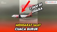 VIDEO:Pesawat Batik Air Mendarat dengan Selamat saat Cuaca Buruk, Penumpang: Terimakasih Pilot