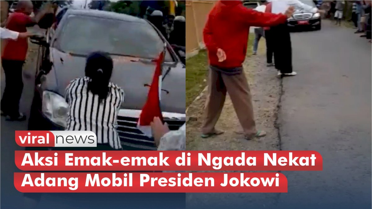 VIDEO: Aksi Emak-emak di Ngada Nekat Adang Mobil Presiden Jokowi