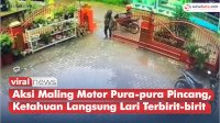 VIDEO: Aksi Maling Motor Pura-pura Pincang, Ketahuan Langsung Lari Terbirit-birit