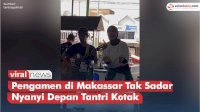 VIDEO: Viral, Pengamen di Makassar Tak Sadar Nyanyi Depan Tantri Kotak