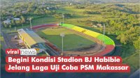 VIDEO: Begini Kondisi Stadion BJ Habibie Jelang Laga Uji Coba PSM Makassar Vs Sulu United