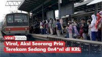 VIDEO: Viral, Aksi Seorang Pria Terekam Sedang Onani di KRL