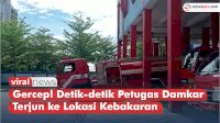 VIDEO: Gercep! Detik -detik Petugas Damkar Makassar Terjun ke Lokasi Kebakaran di Jalan Beruang