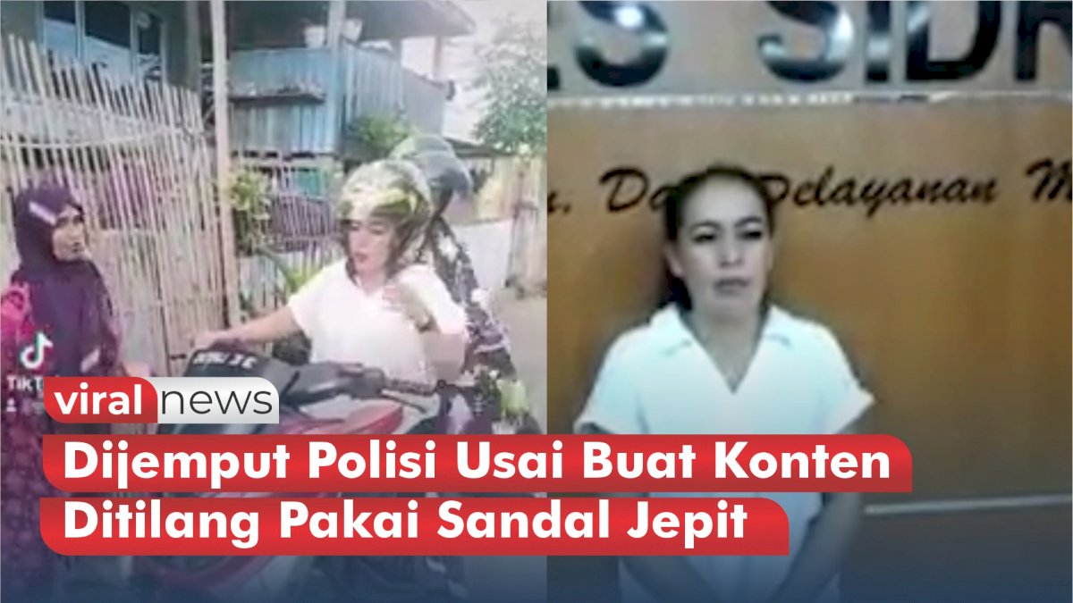 VIDEO: Creator Asal Sidrap Dijemput Polisi Usai Buat Konten Ditilang Pakai Sandal Jepit