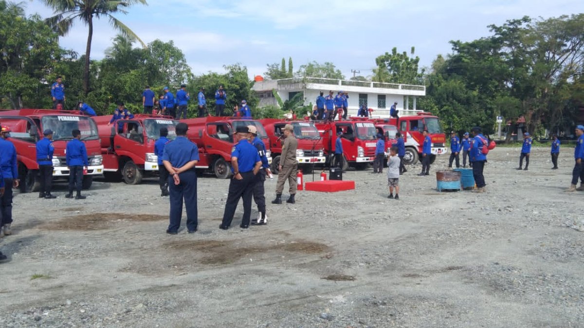 Tingkatkan Keahlian, Damkar dan Penyelamatan Barru Gelar Pasukan dan Latihan Rutin
