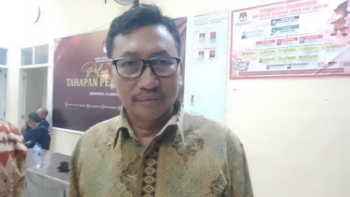 Tahapan Pemilu 2024 Resmi Diluncurkan, Komisioner KPU Jeneponto Devisi Tehknis Alami Kekosongan