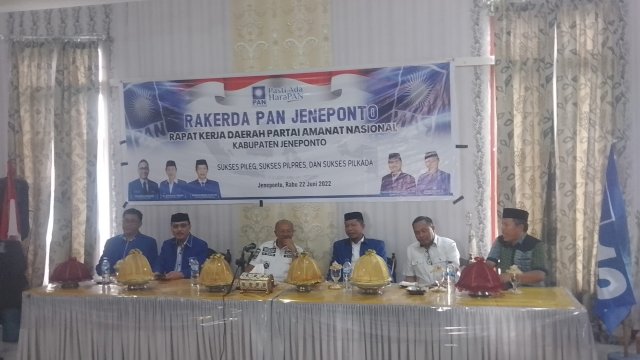 Suasana Rakerda DPD PAN Jeneponto di Aula Hotel Karsut (Dedi)