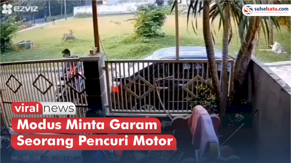 VIDEO: Modus Minta Garam Seorang Pencuri Motor, Aksinya Terekam CCTV