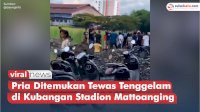 VIDEO: Seorang Pria Ditemukan Tewas Tenggelam di Kubangan Stadion Mattoanging