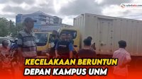 VIDEO: Kecelakaan Beruntun Depan Kampus UNM Makassar