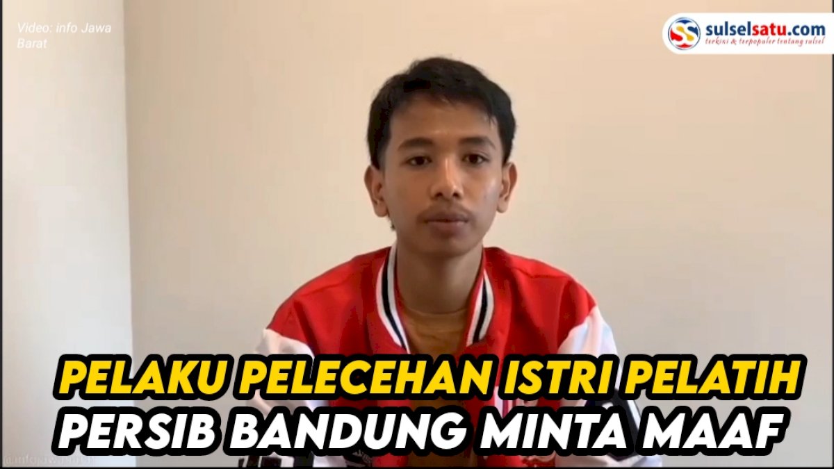 VIDEO: Pelaku Pelecehan Istri Pelatih Persib Bandung Minta Maaf