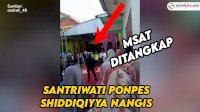 VIDEO: Santriwati Ponpes Shiddiqiyya Nangis saat Proses Penangkapan Anak Kiai di Jombang
