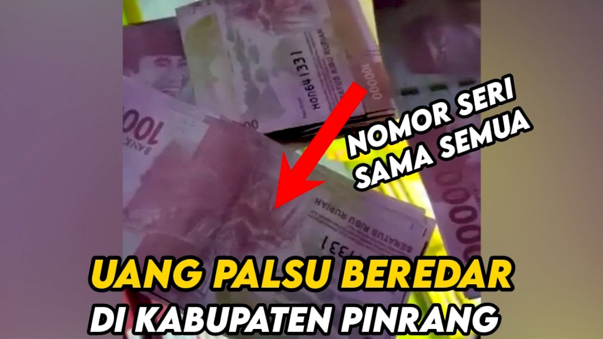 VIDEO: Uang Palsu Sebanyak Rp9 Juta Beredar di Pinrang, Pemilik Konter HP Nyaris Tertipu