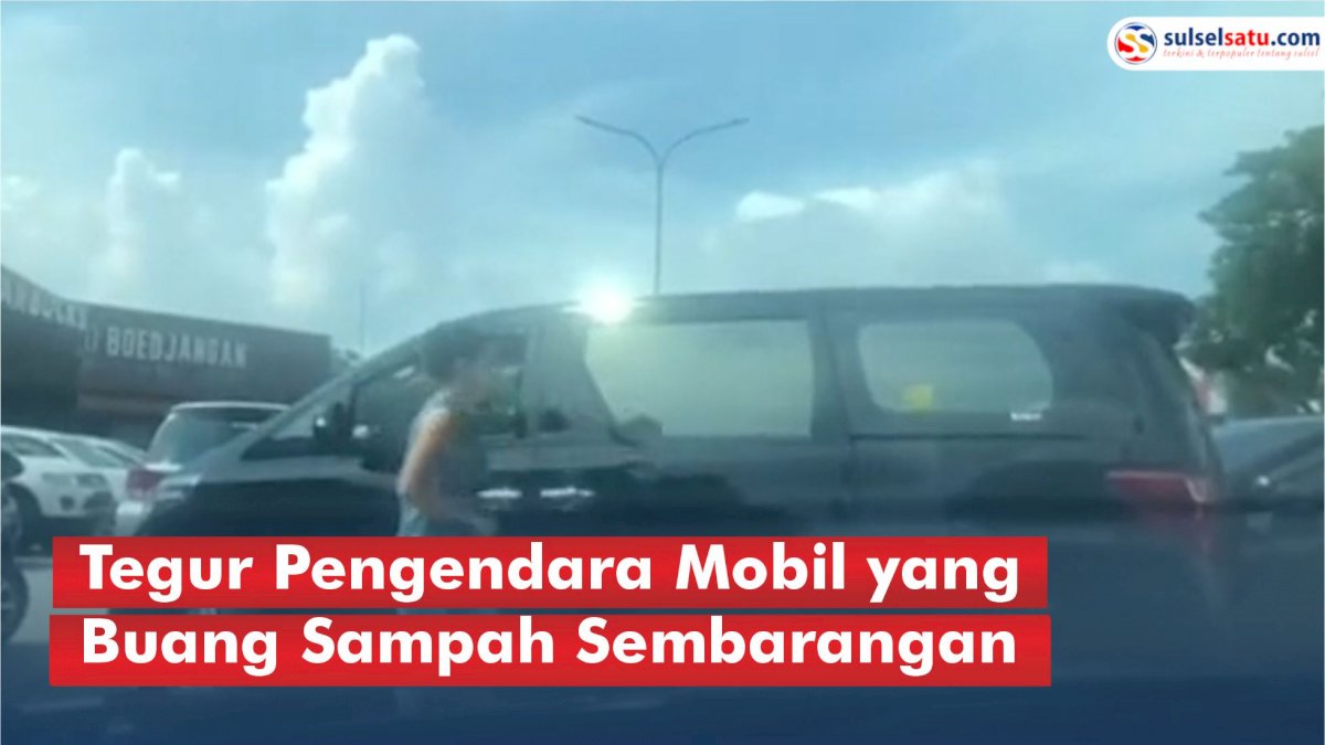 VIDEO: Aksi Emak-emak Tegur Pengendara Mobil yang Buang Sampah Sembarangan