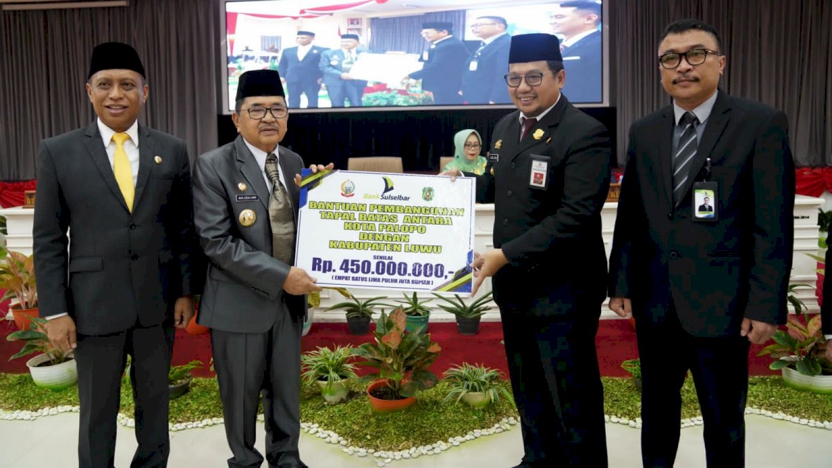 Pemprov Sulsel Beri Bantuan Rp450 Juta ke Pemkot Palopo