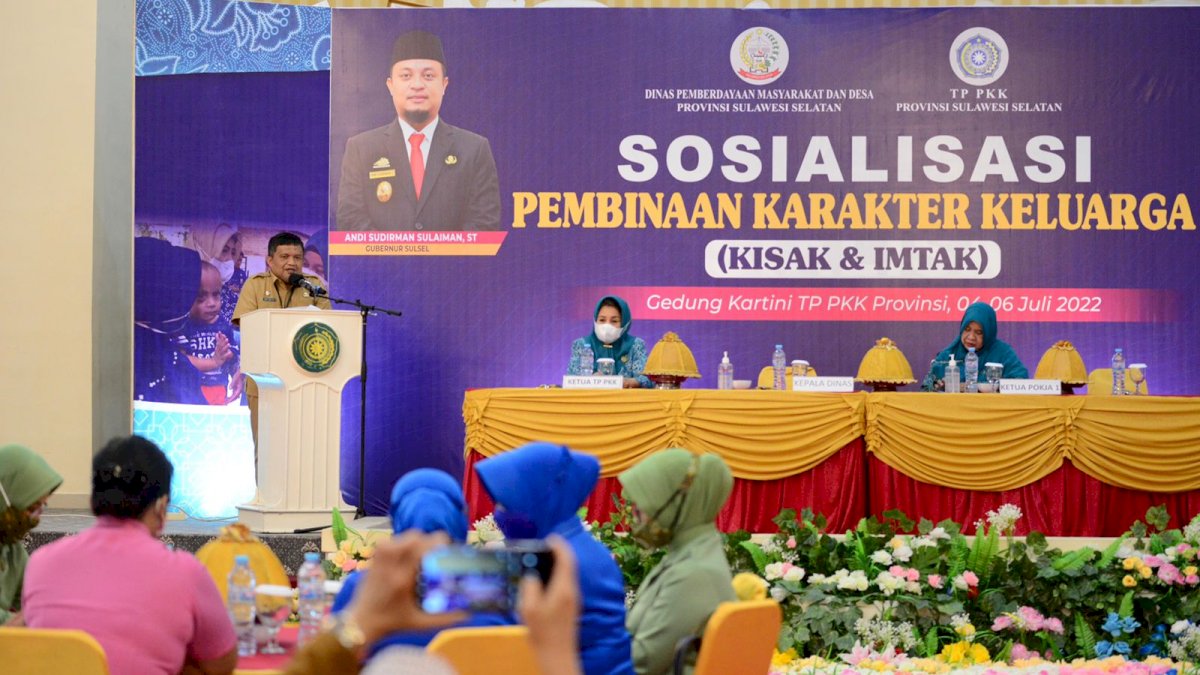 PKK Sulsel Gandeng Dinas PMD Gelar Sosialisasi Pembinaan Karakter Keluarga