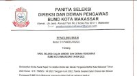 Berikut Hasil Seleksi Direksi dan Dewas BUMD Kota Makassar