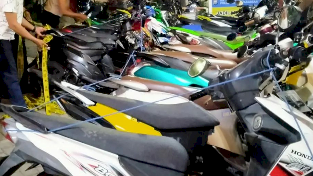 Bubarkan Pelaku Balap Liar, Polsek Tamalate Amankan 24 Unit Sepeda Motor