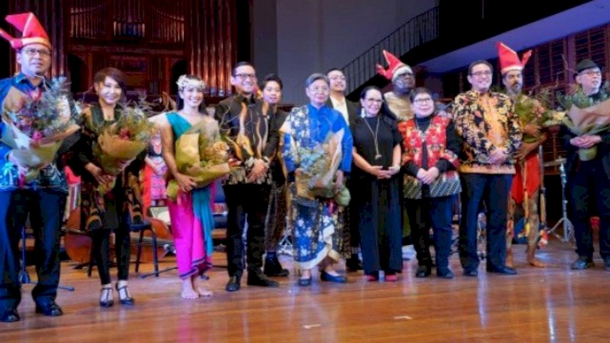 20 Penari Makassar Tampilkan Tari Kalompoanna Pa’rasanganta, Pukau Penonton di Sydney Conservatorium