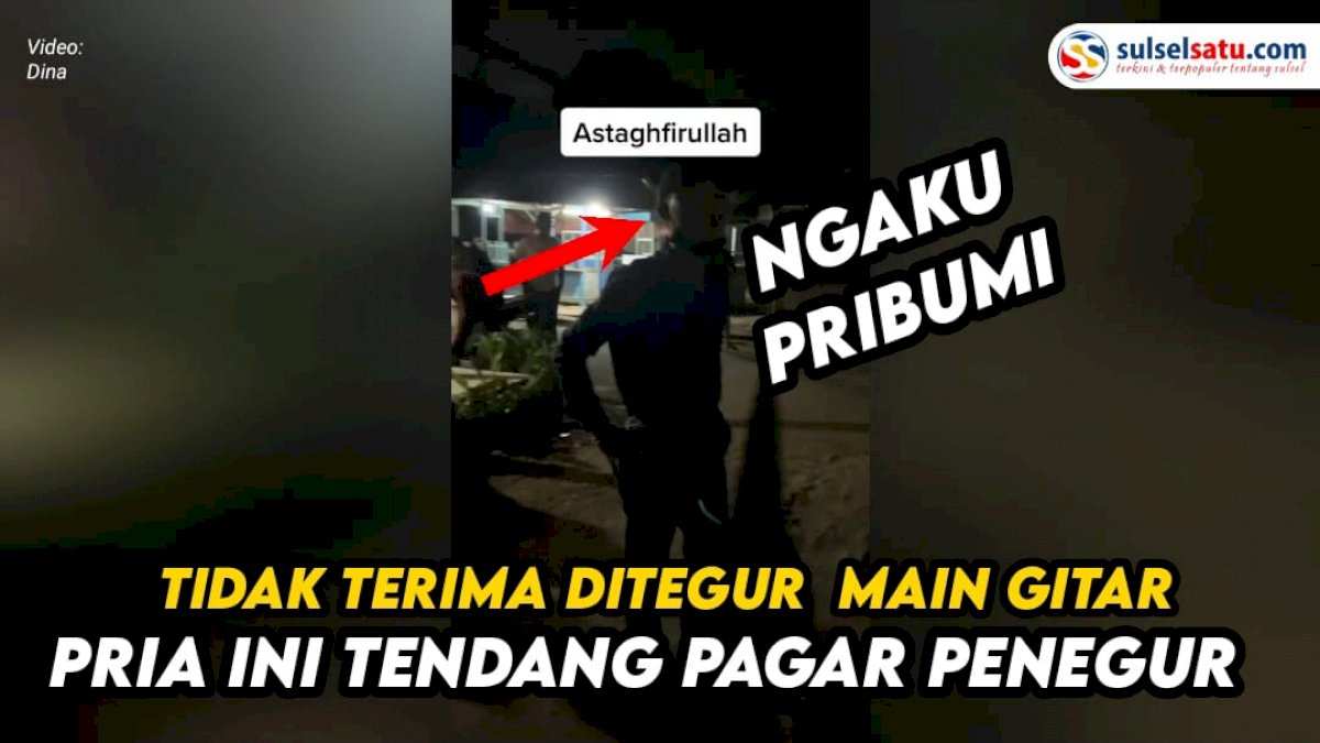 VIDEO: Tidak Terima Ditegur saat Main Gitar, Pemuda yang Ngaku Pribumi Tendang Rumah Penegur